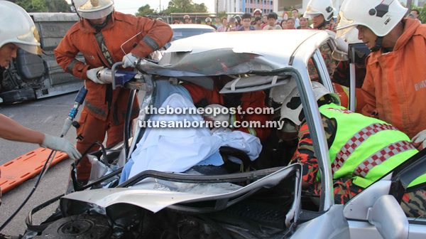 Lelaki Cedera Dalam Kemalangan Berantai