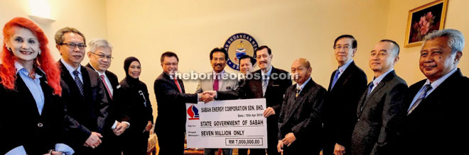 Sabah Energy Pays Rm7 Mln Dividend To State Govt