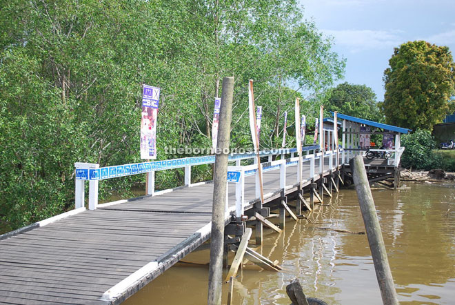 The completed motorcycle jetty.