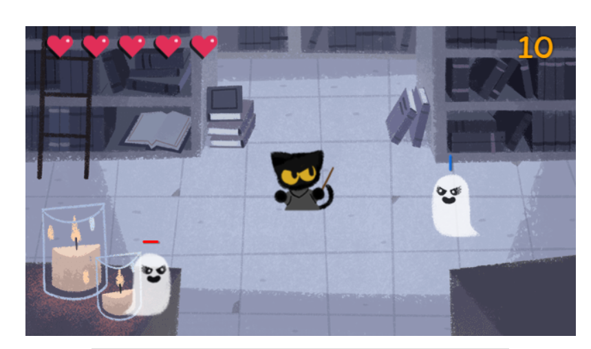 Google's Halloween game doodle lets you fight ghosts with a spell