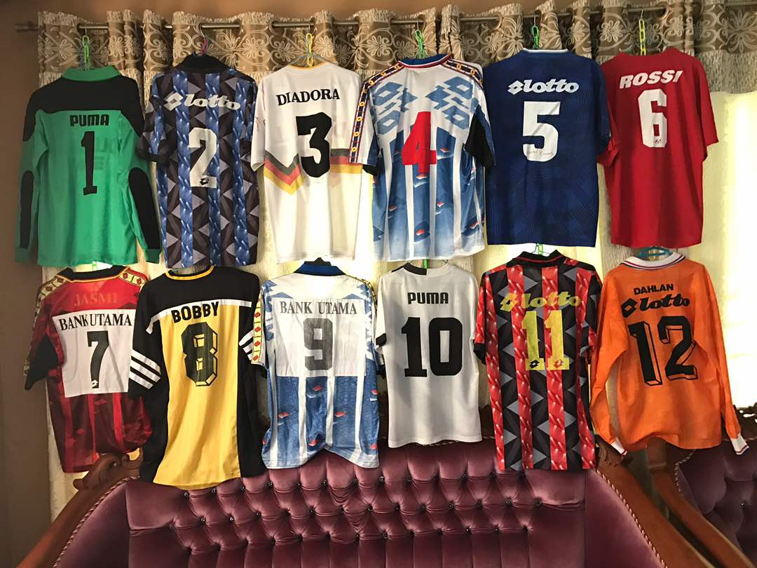 Collection of vintage football jerseys to be displayed at Lan Berambeh ...