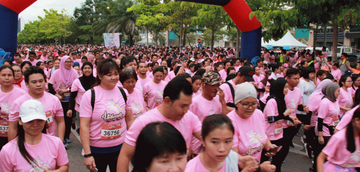 5 000 Runners Donned In Pink For Unicorn Fun Run Borneo Post Online