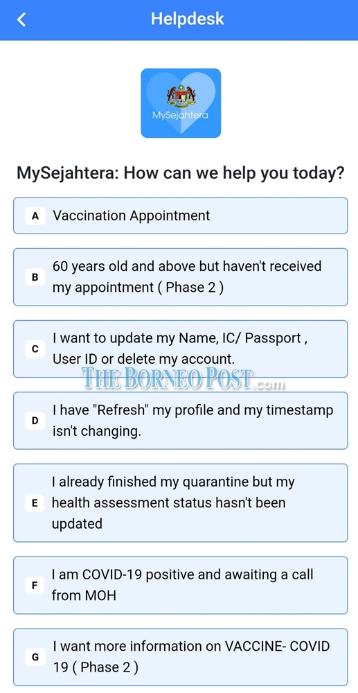 Number mysejahtera helpdesk contact Having issues