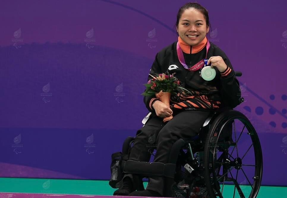 Sarawakian boccia player Angeline wins silver medal at Hangzhou