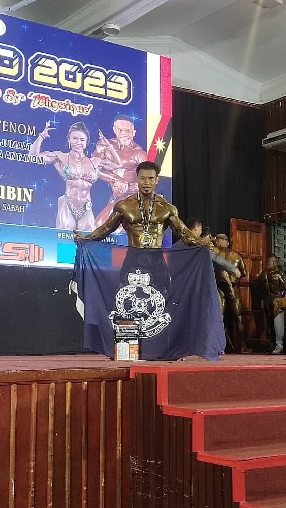 Bidayuh muscleman shines at Mr Borneo 2023 in Tenom