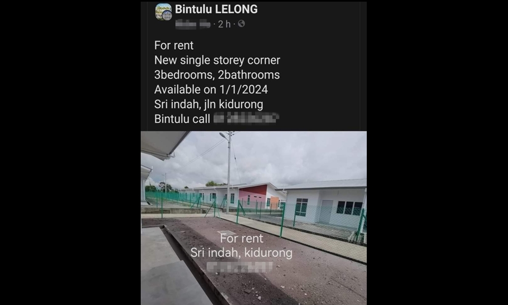 Posting offering Sri Pertiwi unit for rent in Tg Kidurong causes stir among netizens