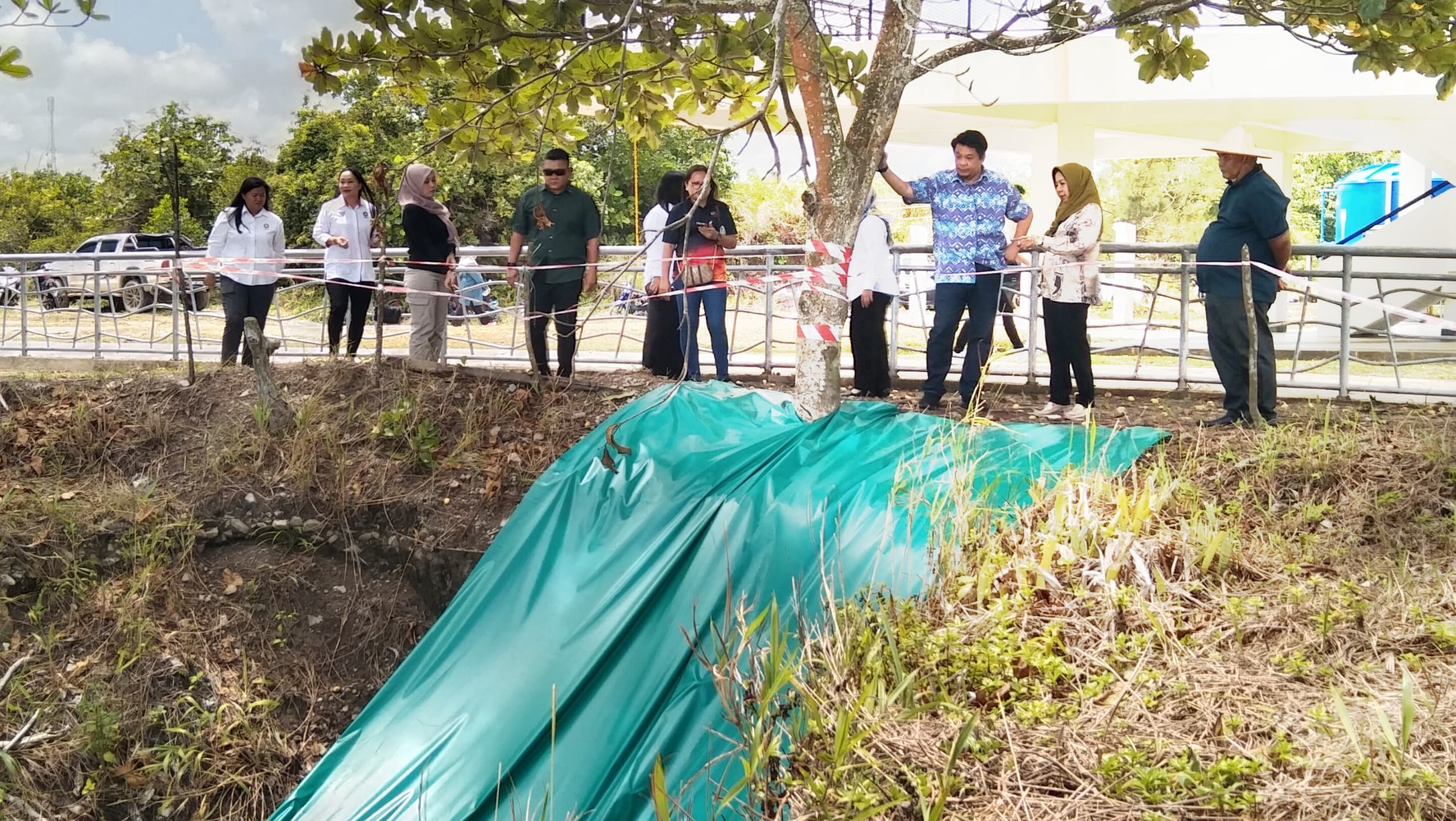 landslide at Tusan Beach hillside